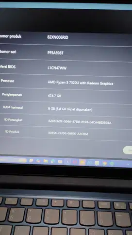 Lenovo Ideapad slim 3 Ryzen 7320u series