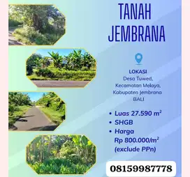 Dijual Tanah SHGB Jembrana, Bali