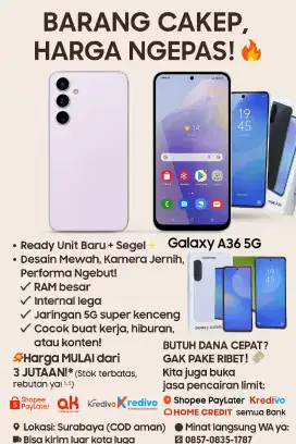 SAMSUNG GALAXY A36 5G | BISA KREDIT DP 0% | COCOK BUAT SEHARI HARI