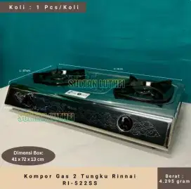KOMPOR RINAI 2 TUNGKU R1-522SS
