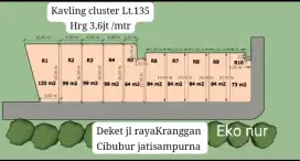 Kavling cluster 84mt Kranggan cibubur