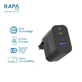 ADAPTER IV Fast Charger 65W 2C+1U All in One Adaptor CH5140 - Charger