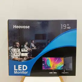 Monitor LED 19 Inchi HD untuk Mini PC Desktop Laptop Heovose HDMI VGA