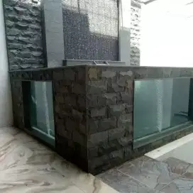 Kolam hias koi minimalis