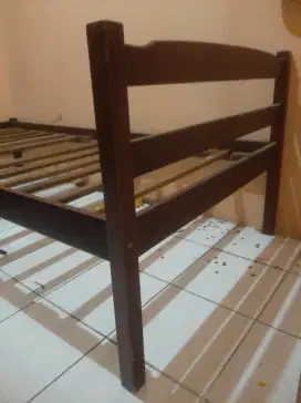 Ranjang single kayu asli ligna