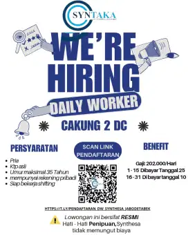 Lowongan daily worker shoppe express