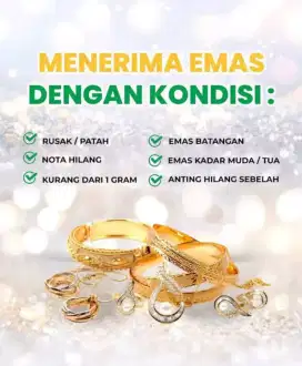 Kami terima segala jenis emas dangan harga terbaru bisa COD