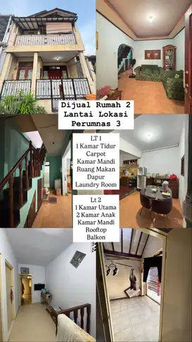 DIJUAL RUMAH 2 LANTAI DI PERUMNAS 3 KOTA BEKASI