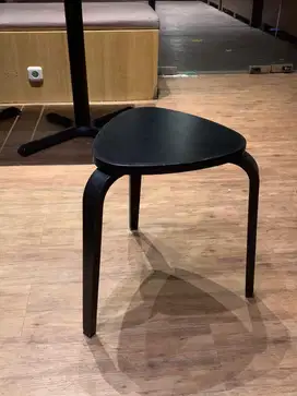 Ikea kyrre wooden stool *black*