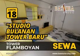 Sewa Studio Furnished Lantai 18 Tower Heliconia Apartemen Bassura City