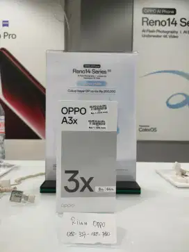 Oppo A3x Ram 4+4/64gb ATLANTIS DAHSYAT