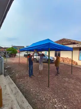 Tenda lipat 3x6meter kaki 6 bahan sangat tebal . Ready stok Palembang
