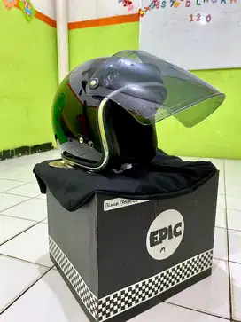 Dijual Helm Retro Epic Veil Hitam Glossy Uk.M