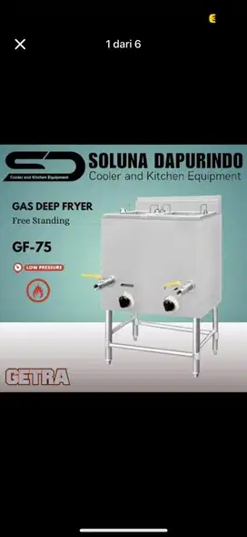 JUAL CEPAT KOMPOR DEEP FRYER GETRA STANDING, LIKE NEW !!