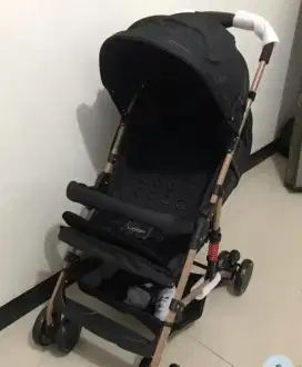 Stroller Pliko Sprint RX Warna coklat hitam