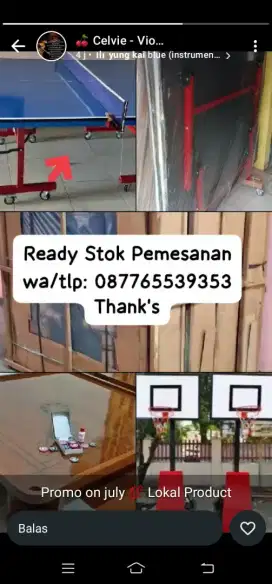Tenis meja baru SNI wa