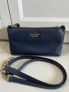 PRELOVED KATESPADE SLING WALLET (DARK BLUE)