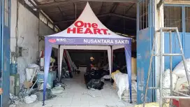 Tenda kerucut tenda custom tenda sarnafil. Ready stock Palembang