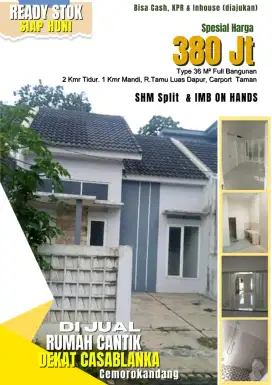 Rumah mepet sawojajar Kota 300 jt an