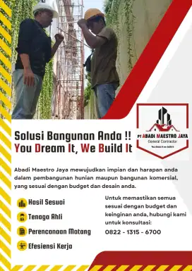 Jasa kontraktor bangunan rumah gudang dan renovasi