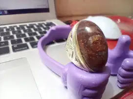 Cincin batu alam Pancawarna / Natural Jasper Chalcedony