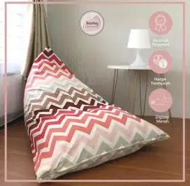 jual termurah sofa bean bag beanbag triangle zigzag
