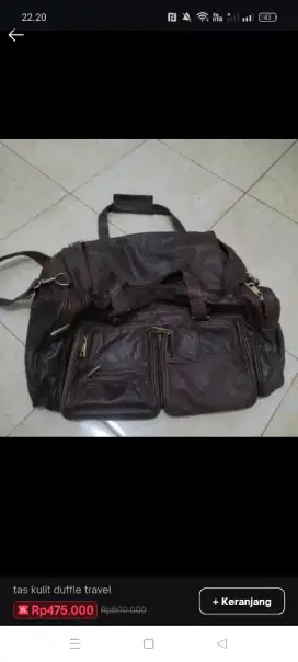 Tas kulit duffle  travel