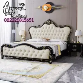 Tempat tidur klasik terbaru full kayu jati