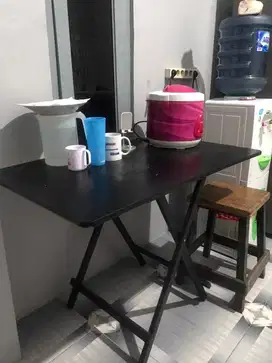 Jual meja makan lipat hitam