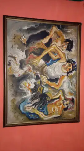 Lukisan sabung ayam Bali