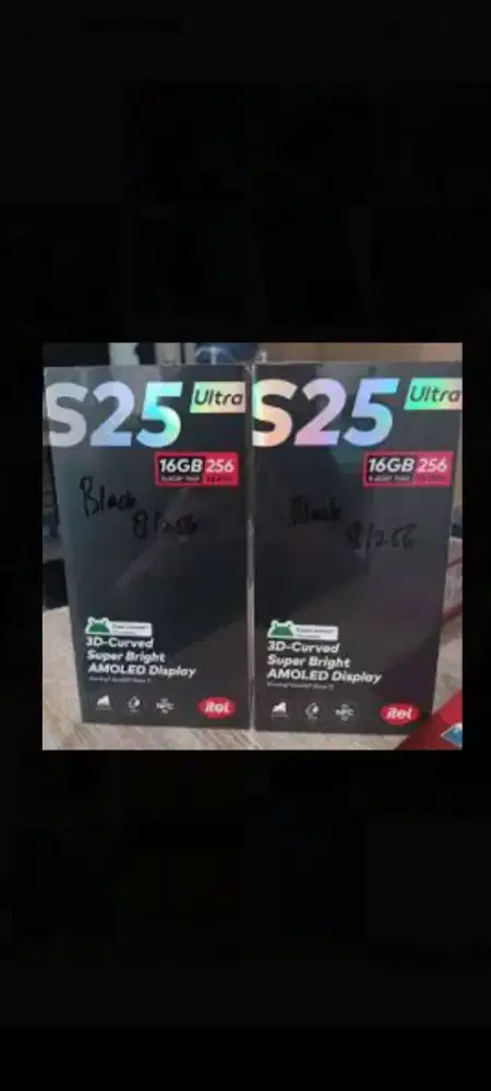 Itel S25 ultra 8/256 layar lengkung danrom128g resmi