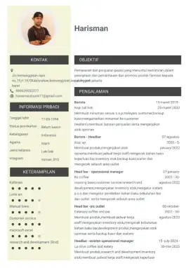 Mencari pekerjaan posisi manager operasional dan Rnd beverge