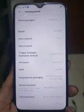 hp Oppo A12 RAM 4/64 GB.