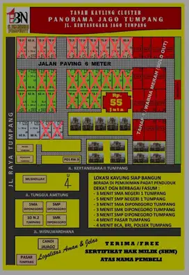Promo Tanah Kavling Murah Tumpang Malang dekat Candi Jago Free SHM