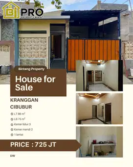 DIJUAL RUMAH DI KRANGGAN PERMAI JATISAMPURNA DEKAT TOL CIBUBUR