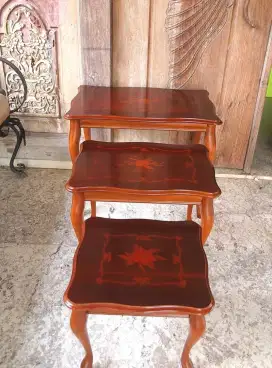 JUALCEPAT vintage wood nesting tables bisa TUKARTAMBAH barang apa aja