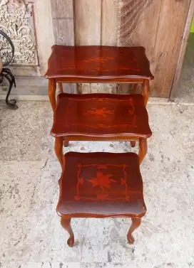 JUALCEPAT vintage wood nesting tables bisa TUKARTAMBAH barang apa aja