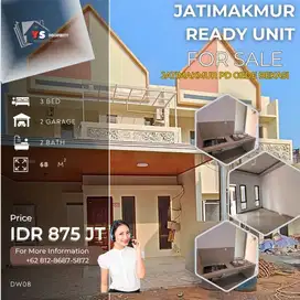 JATIMAKMUR  RUMAH CLUSTER BARU 800 JUTAAN DEKAT PLAZA PD GEDE DW08