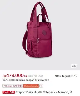 Exsport Daily Hustle Totepack Purple
