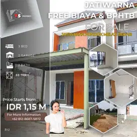 JATIWARNA PONDOK MELATI RUMAH CLUSTER 48 UNIT FREE BIAYA & BPHTB R12