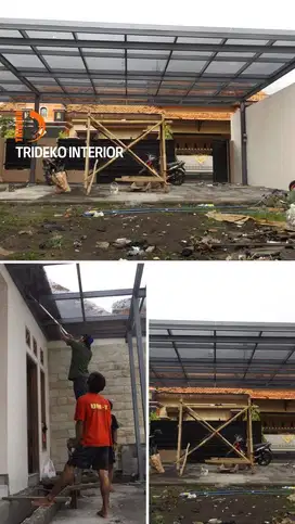 kanopi kaca tempered
