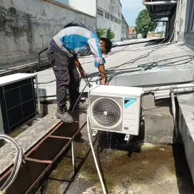 Tersedia cuci AC & bongkar pasang kulkas pompa air dll
