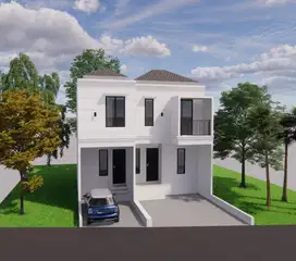Rumah dua lantai akses mobil di Cijantung Jaktim