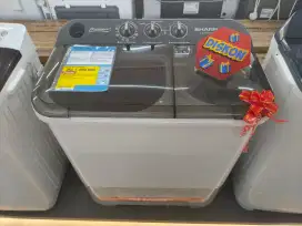 Mesin Cuci 2 Tabung Sharp 6 KG Cicilan Tanpa DP Gratis 2x Cicilan