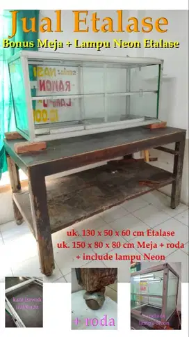 Etalase bekas Depot Warung Makan Warteg