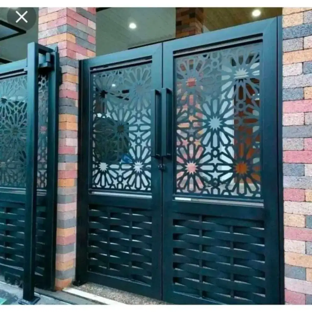 Bengkel las Lampung tralis kanopi pintu pagar gerbang tangga