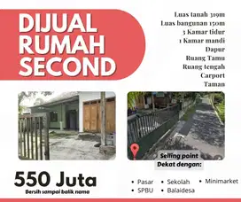 MENCARI RUMAH SECOND ASRI DITENGAH DESA DENGAN HARGA MURAH?