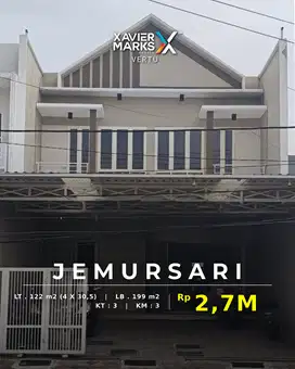 Ruko Gress 2LT di jalan Utama Komplek Jemursari, Surabaya