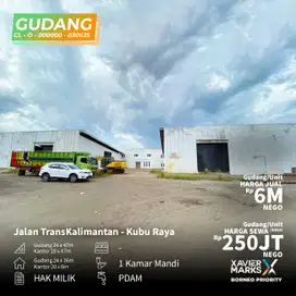Gudang 24x36 Transkalimantan Prima Lestari Jual Sewa