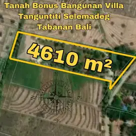 Tanah Bonus Bangunan Villa Tanguntiti Selemadeg Tabanan Bali